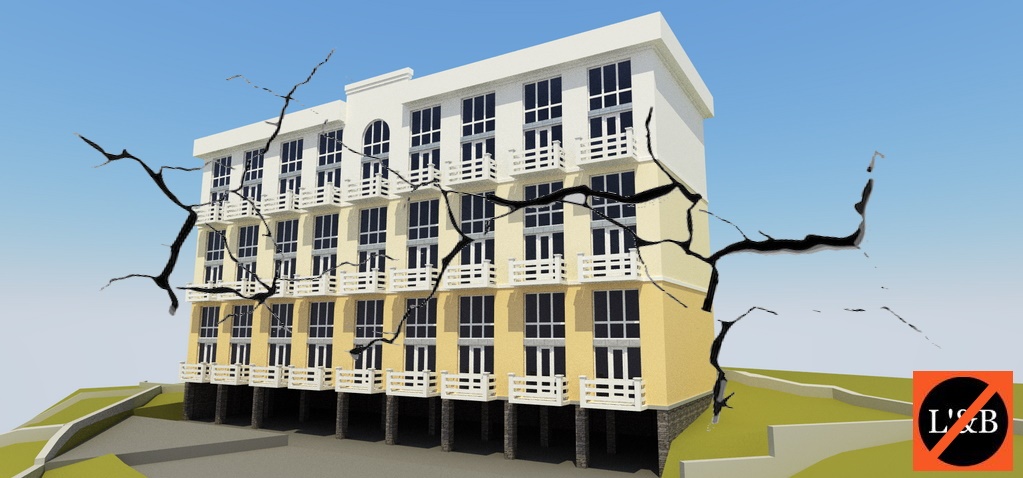 Схема незаконного многоквартирного дома на участке под ИЖС в Севастополе.